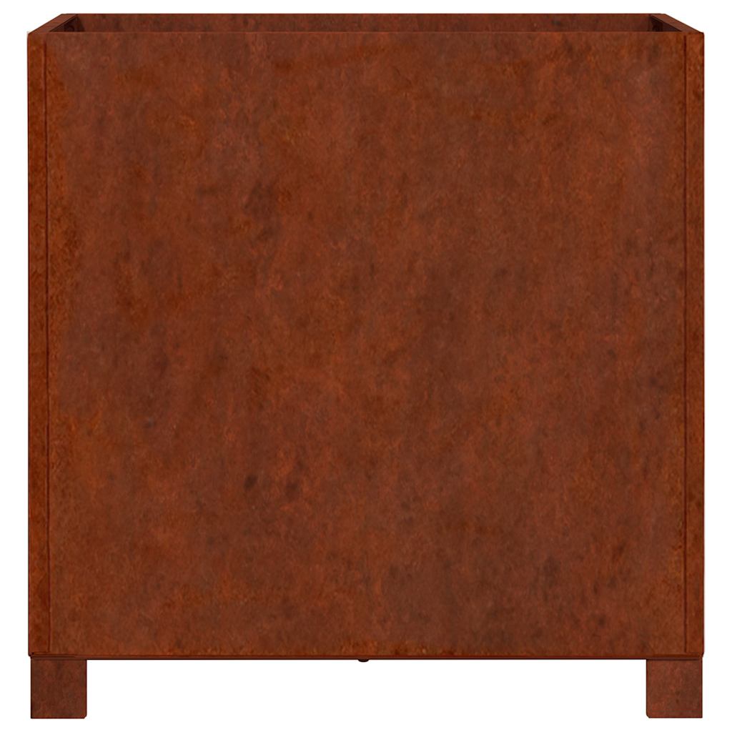 Planter with Legs Rusty 50x50x50 cm Corten Steel