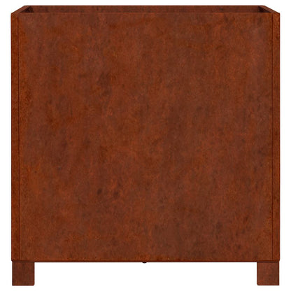 Planter with Legs Rusty 50x50x50 cm Corten Steel