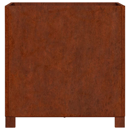 Planter with Legs Rusty 50x50x50 cm Corten Steel