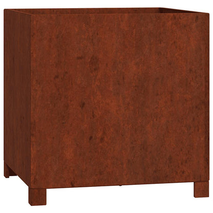 Planters with Legs 2 pcs Rusty 50x50x50 cm Corten Steel