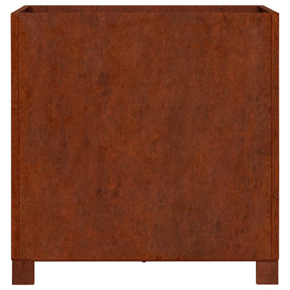 Planters with Legs 2 pcs Rusty 50x50x50 cm Corten Steel