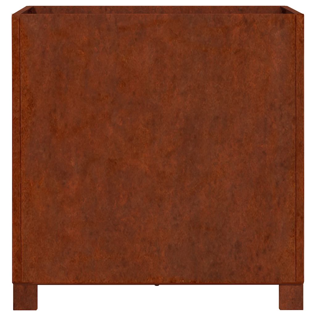 Planters with Legs 2 pcs Rusty 50x50x50 cm Corten Steel