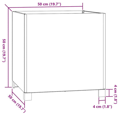 Planters with Legs 2 pcs Rusty 50x50x50 cm Corten Steel