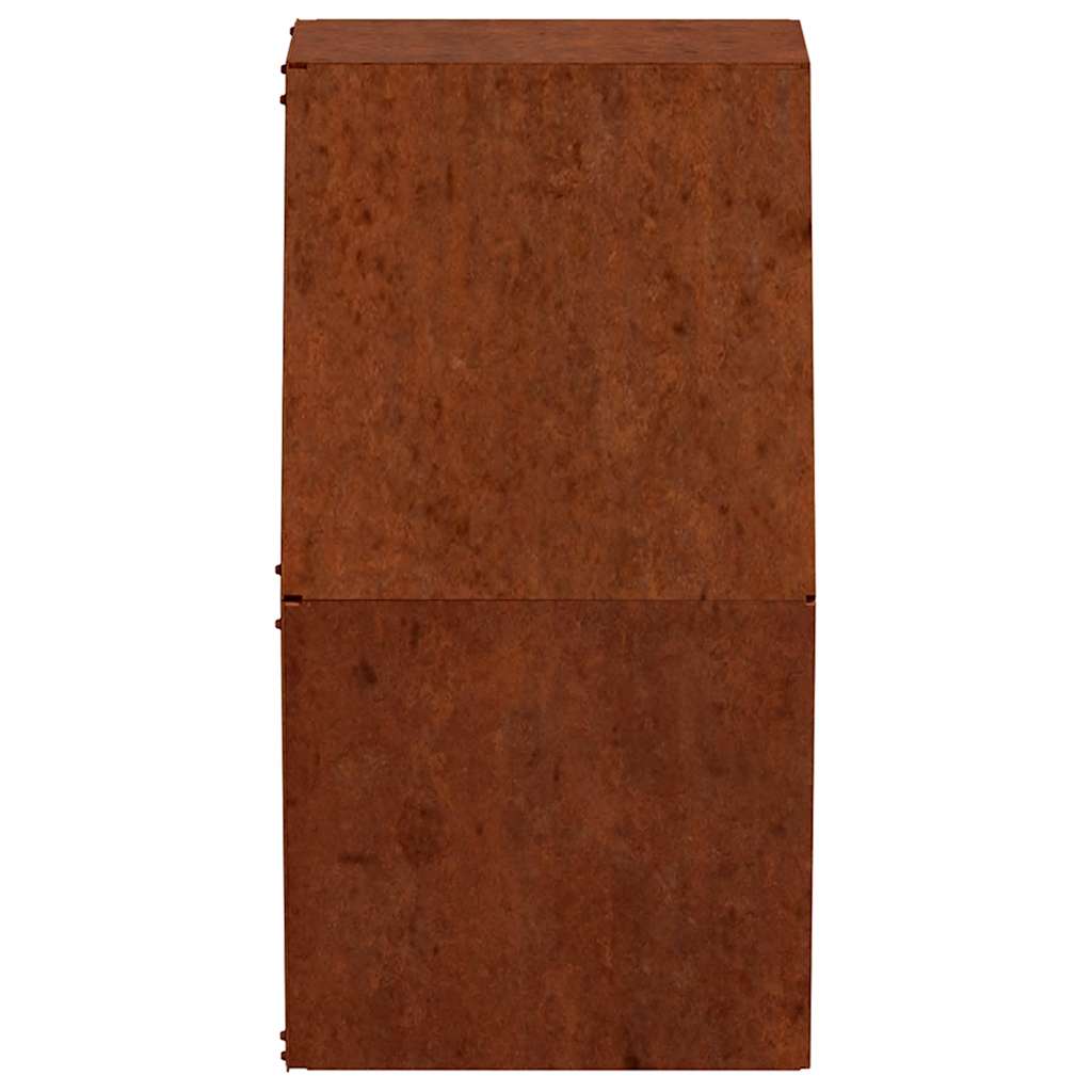 Wall Planters 2 pcs Rusty Corten Steel 46x10x40 cm