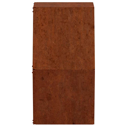 Wall Planters 2 pcs Rusty Corten Steel 46x10x40 cm