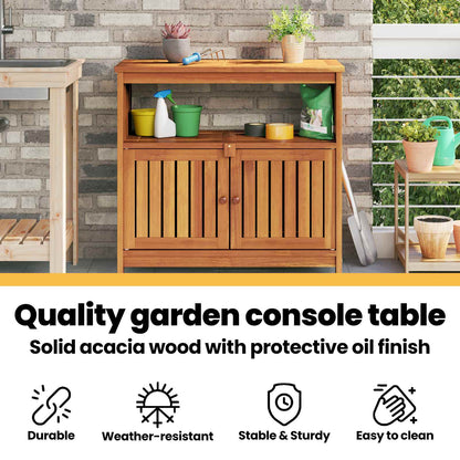 Garden Console Table 80x35x75 cm Solid Wood Acacia