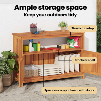 Garden Console Table 110x35x75 cm Solid Wood Acacia