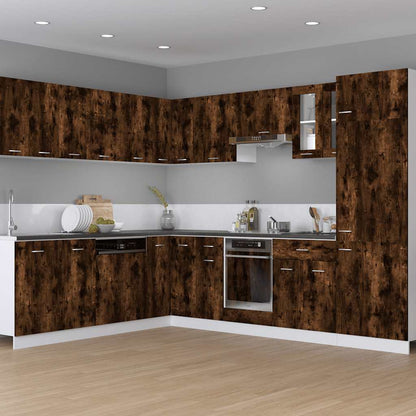 Oven Cabinet Lyon Smoked Oak 60x46x81.5 cm Engineered Wood