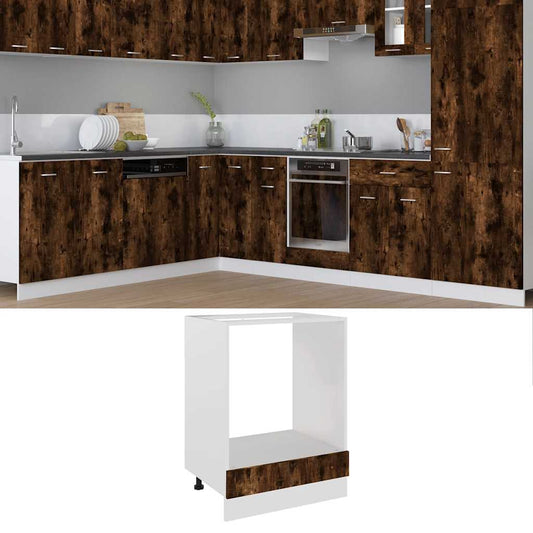 Oven Cabinet "Lyon" Smoked Oak 60x46x81,5 cm Engineered Wood