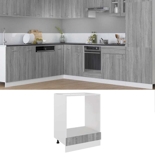 Oven Cabinet "Lyon" Grey Sonoma 60x46x81,5 cm Engineered Wood