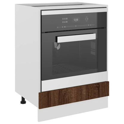 Oven Cabinet Lyon Brown Oak 60x46x81.5 cm Engineered Wood