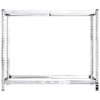 2-Layer Tire Rack 3 pcs Silver 110x40x110 cm Steel