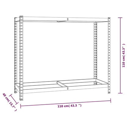 2-Layer Tire Rack 3 pcs Silver 110x40x110 cm Steel