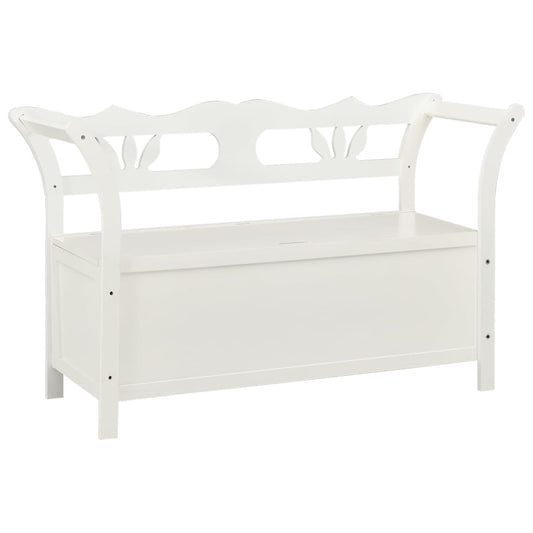 Bench White 107x45x75.5 cm Solid Wood Fir