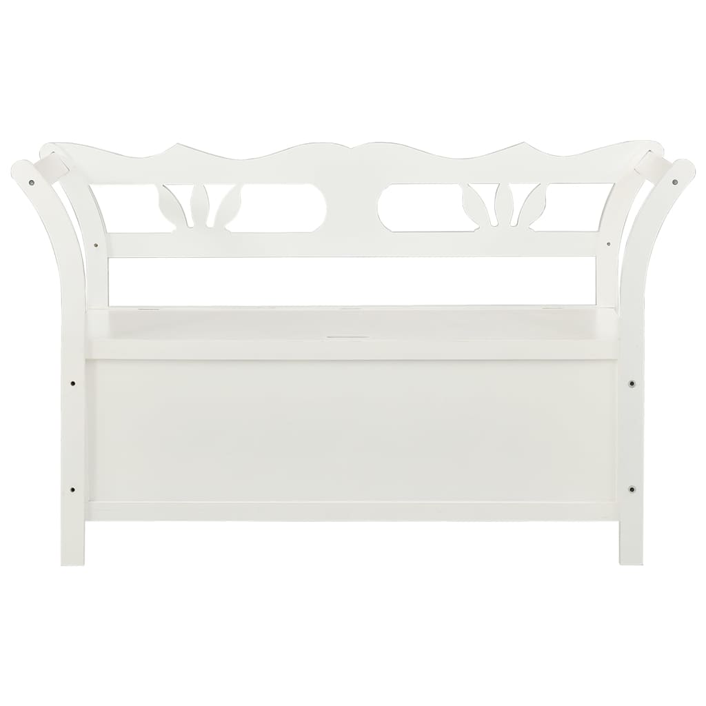 Bench White 107x45x75.5 cm Solid Wood Fir