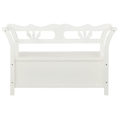 Bench White 107x45x75.5 cm Solid Wood Fir