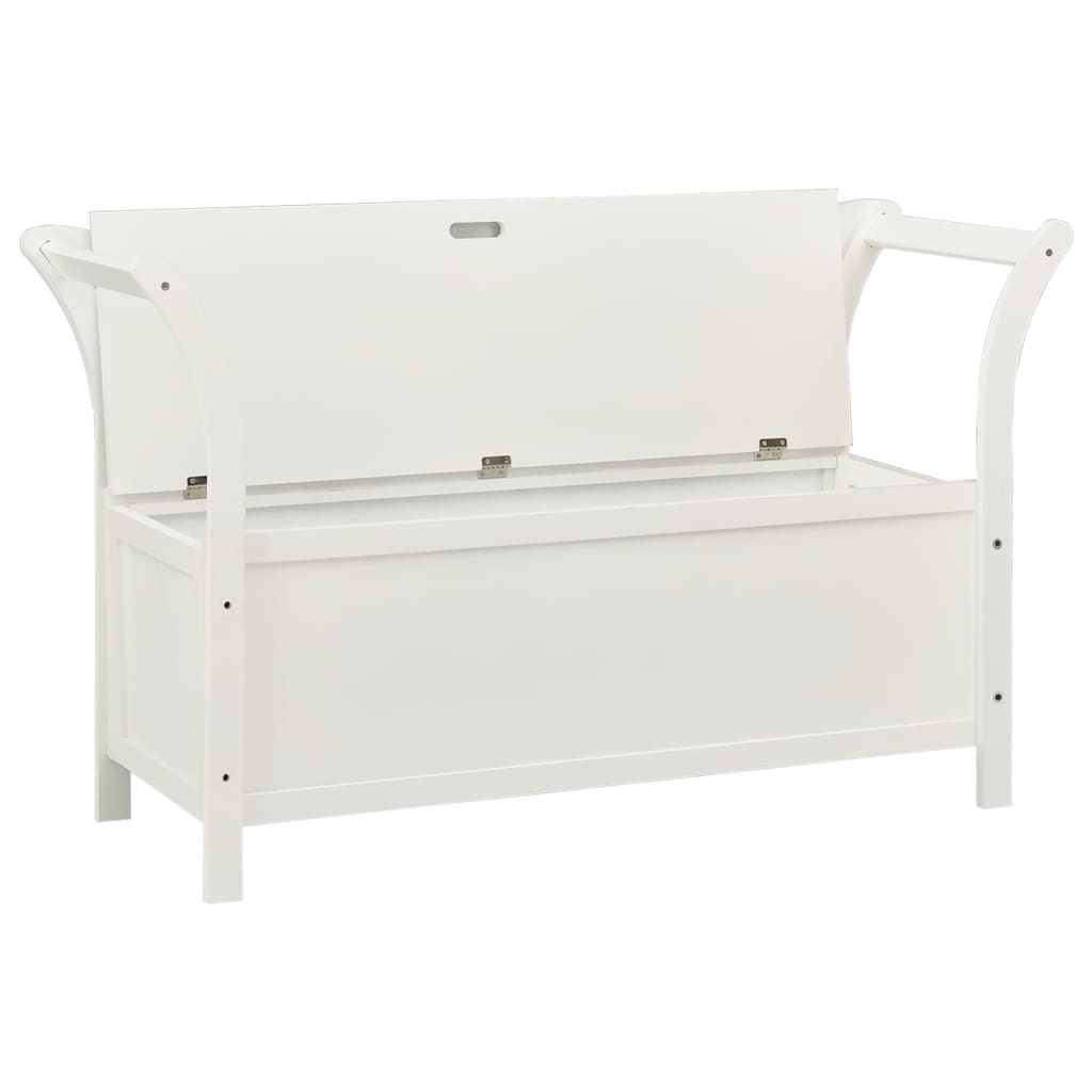 Bench White 107x45x75.5 cm Solid Wood Fir