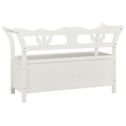 Bench White 107x45x75.5 cm Solid Wood Fir