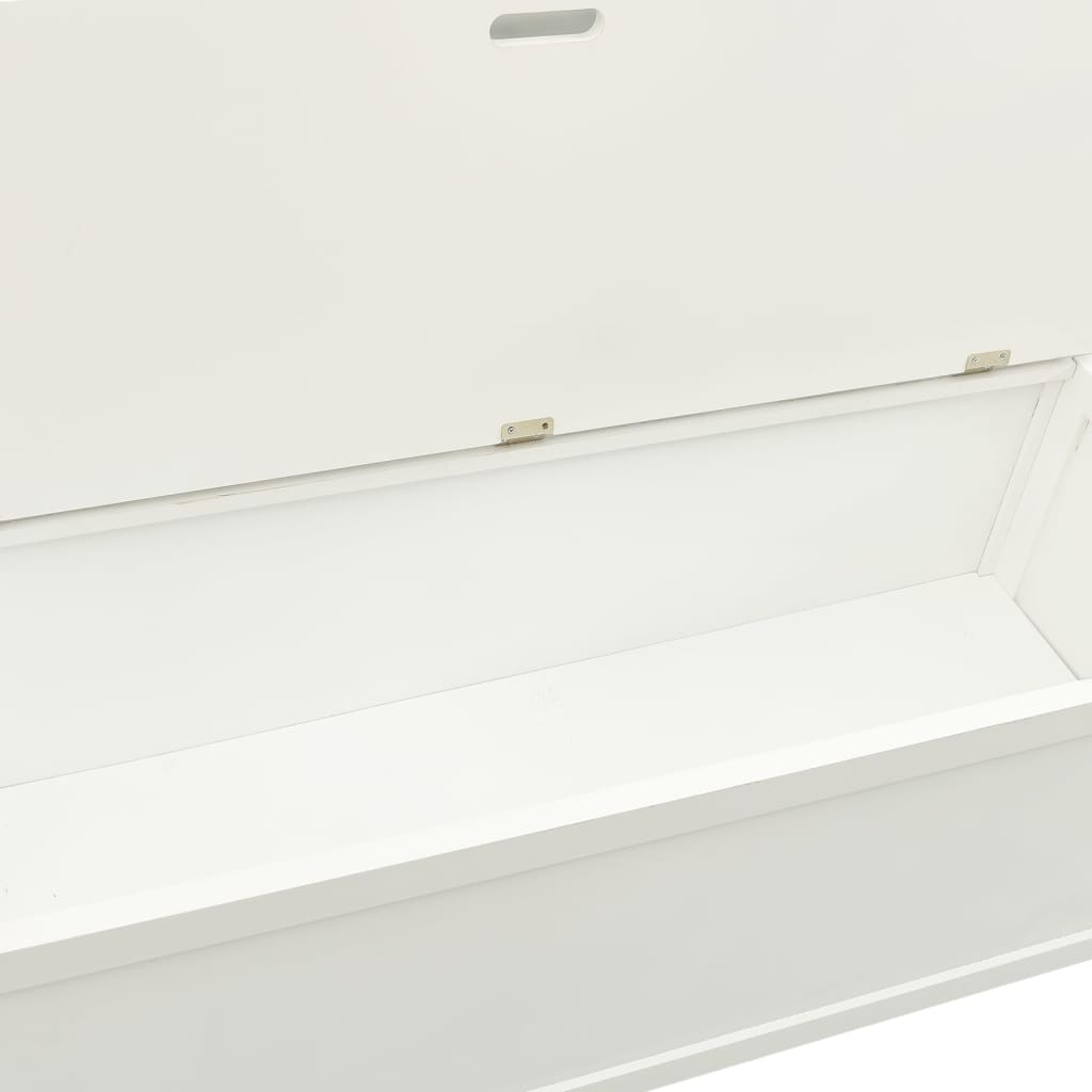Bench White 107x45x75.5 cm Solid Wood Fir