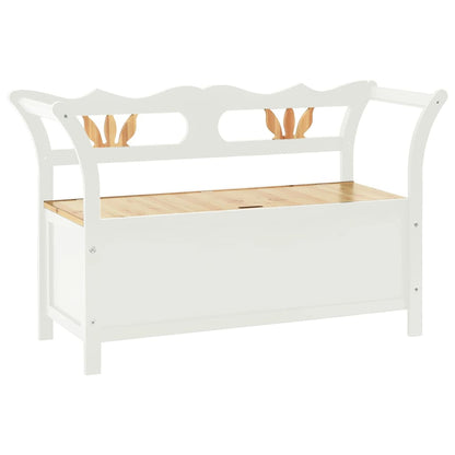Bench White 107x45x75.5 cm Solid Wood Fir