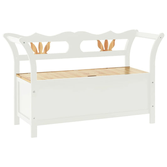Bench White 107x45x75.5 cm Solid Wood Fir