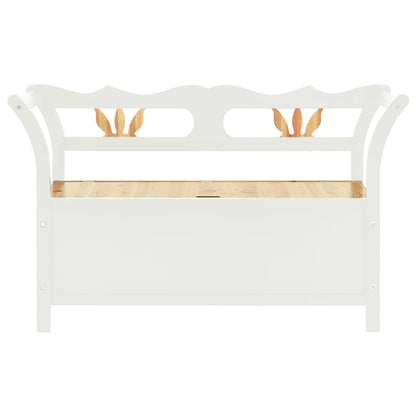 Bench White 107x45x75.5 cm Solid Wood Fir