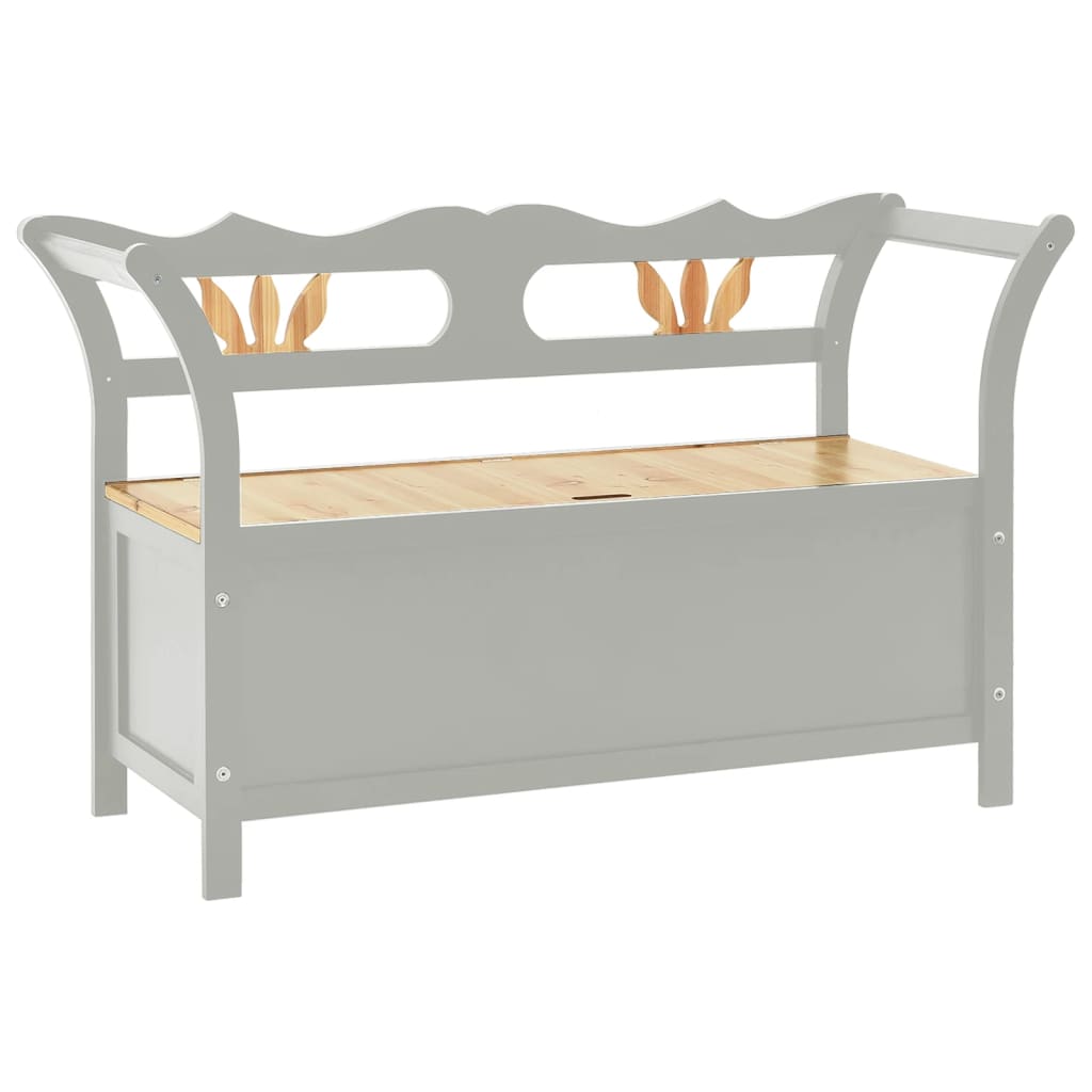 Bench Grey 107x45x75.5 cm Solid Wood Fir