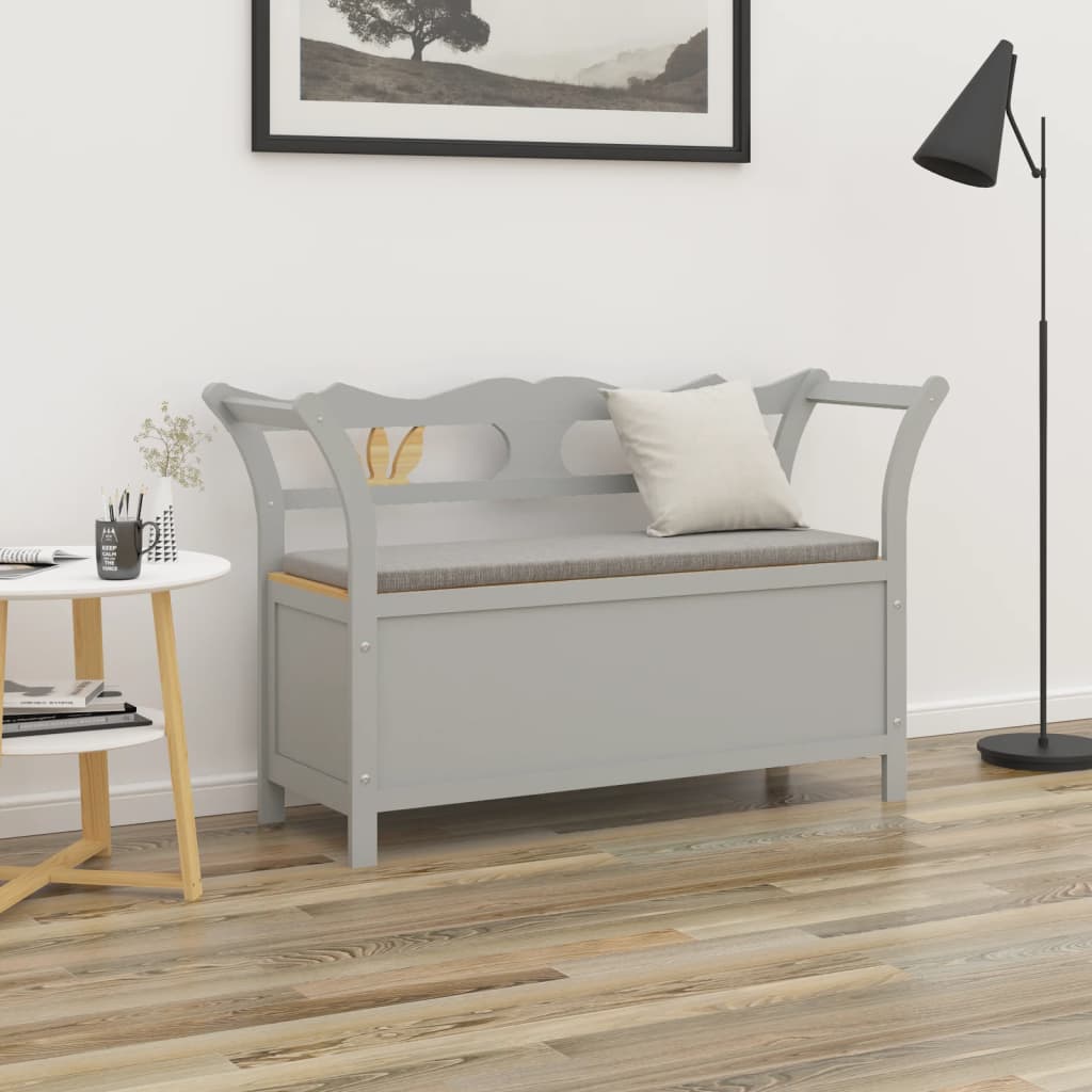 Bench Grey 107x45x75.5 cm Solid Wood Fir