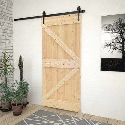 Door NARVIK Natural 80 x 210 cm Solid Pine Wood