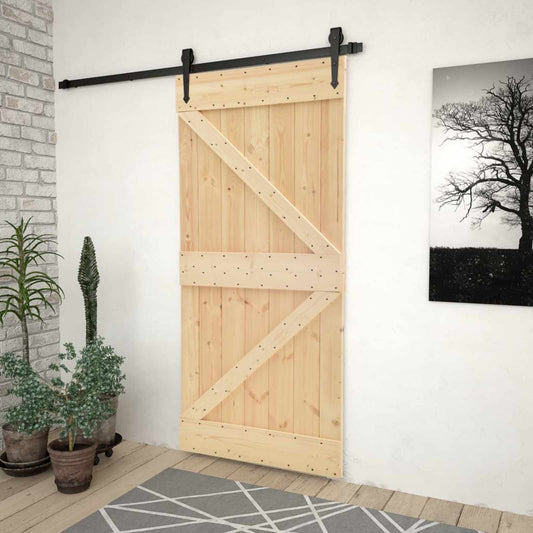 Door NARVIK Natural 80 x 210 cm Solid Pine Wood