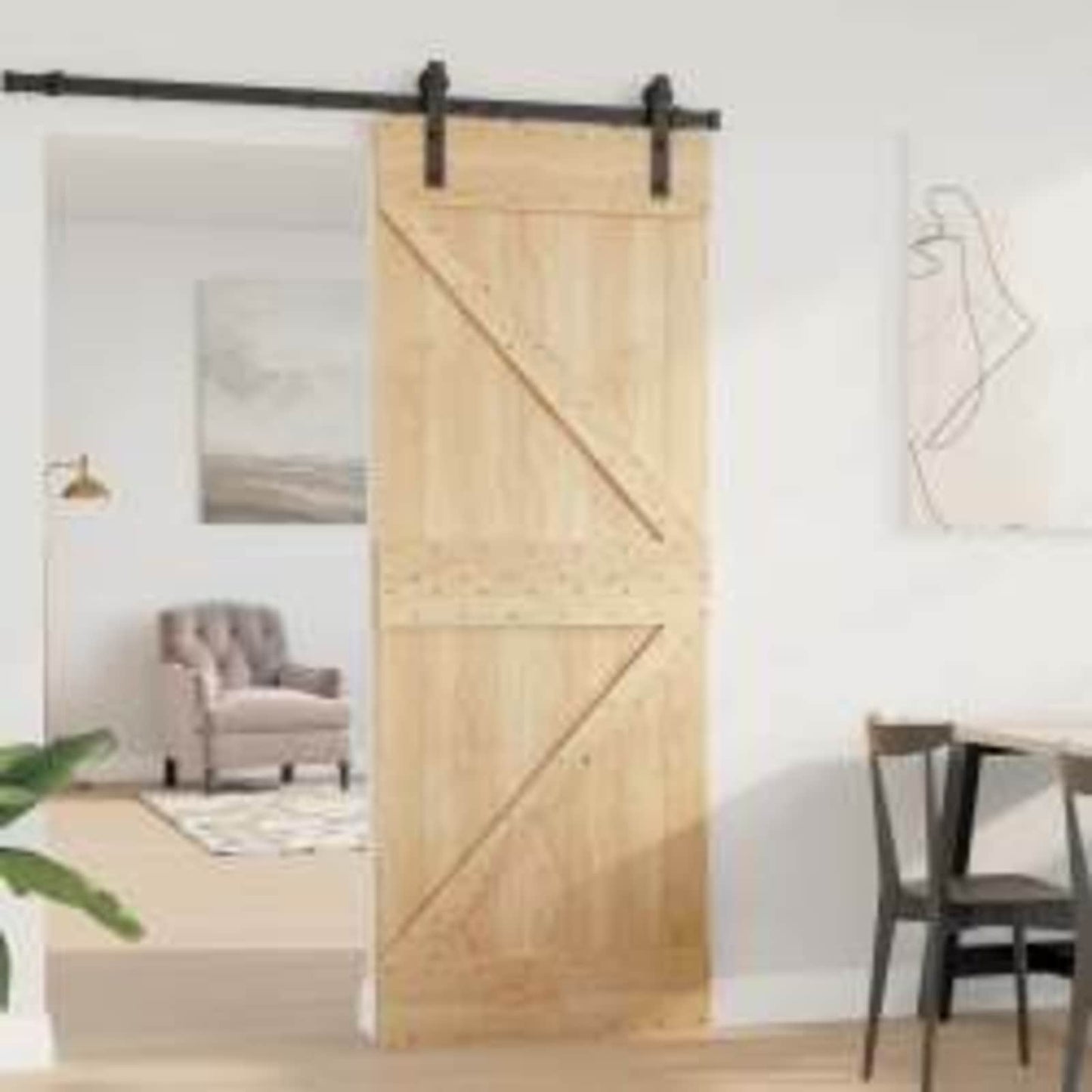 Door NARVIK Natural 80 x 210 cm Solid Pine Wood