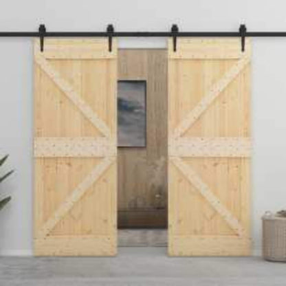 Door NARVIK Natural 80 x 210 cm Solid Pine Wood