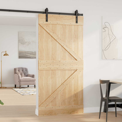 Door NARVIK Natural 100 x 210 cm Solid Pine Wood