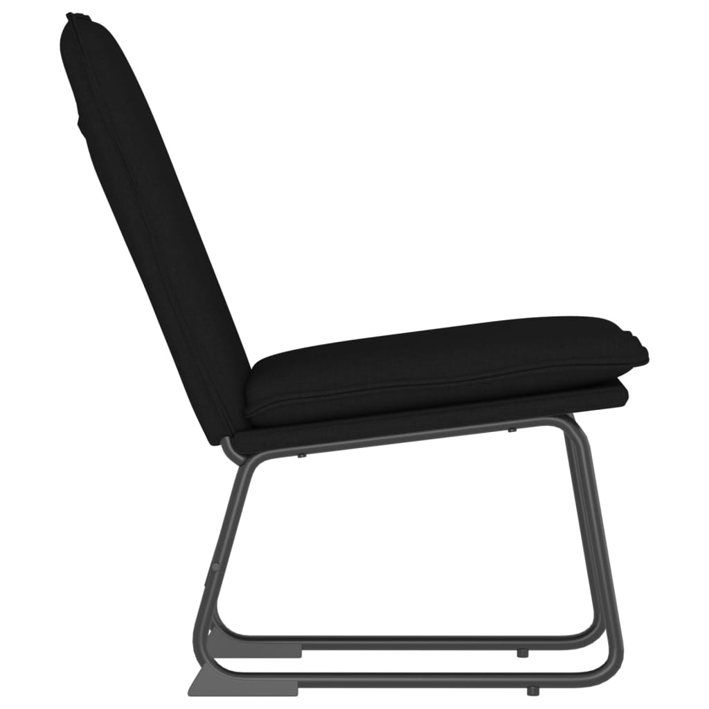 Lounge Chair Black 52x75x76 cm Fabric