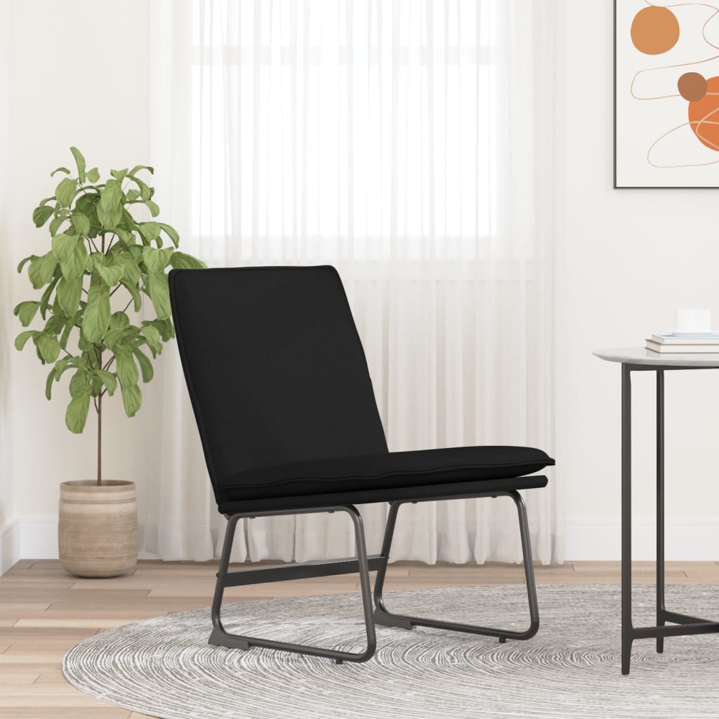 Lounge Chair Black 52x75x76 cm Fabric
