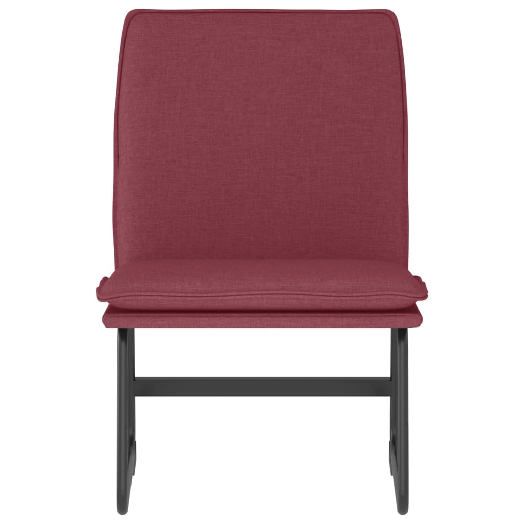 Lounge Chair Wine Red 52x75x76 cm Fabric