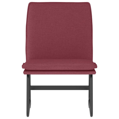 Lounge Chair Wine Red 52x75x76 cm Fabric