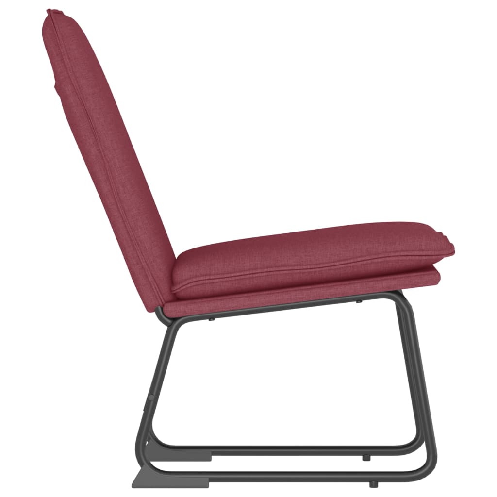 Lounge Chair Wine Red 52x75x76 cm Fabric