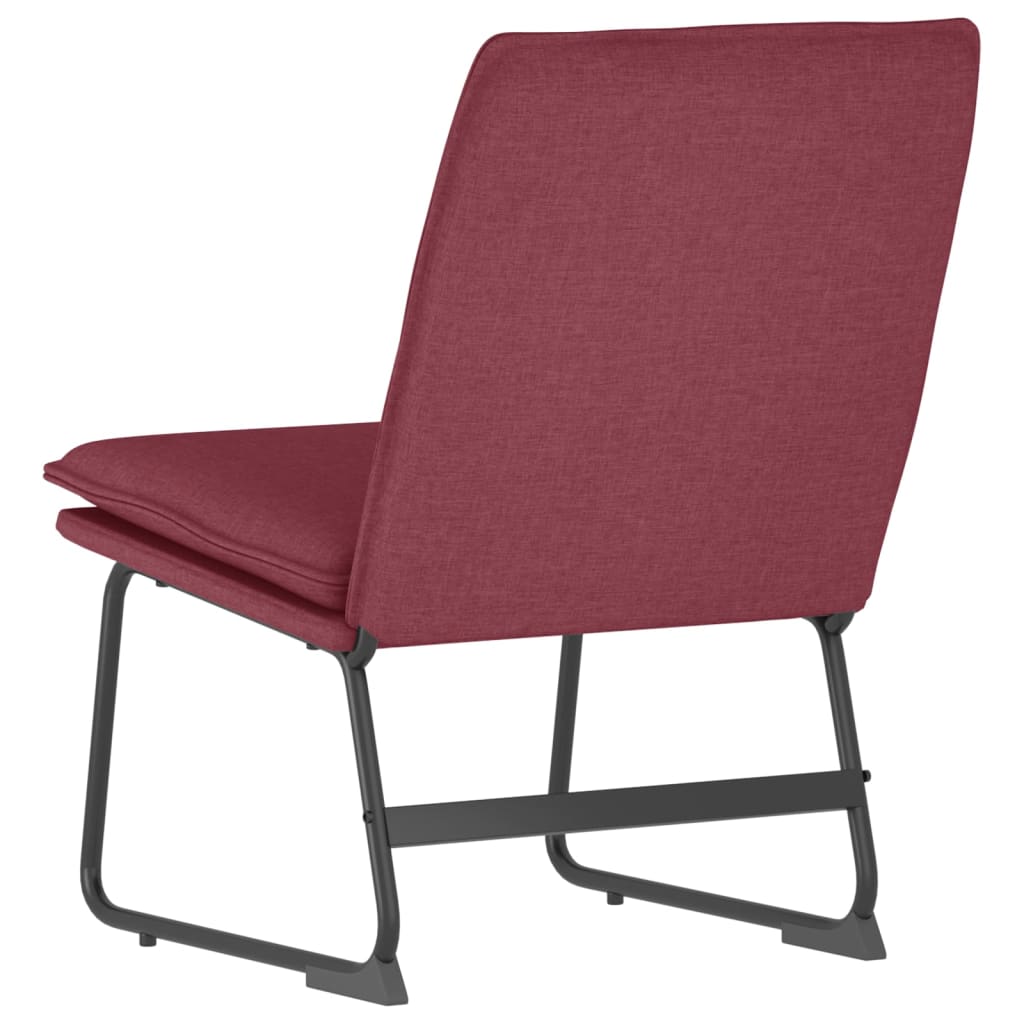 Lounge Chair Wine Red 52x75x76 cm Fabric