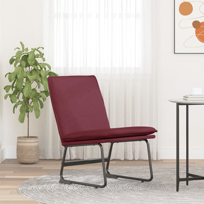 Lounge Chair Wine Red 52x75x76 cm Fabric