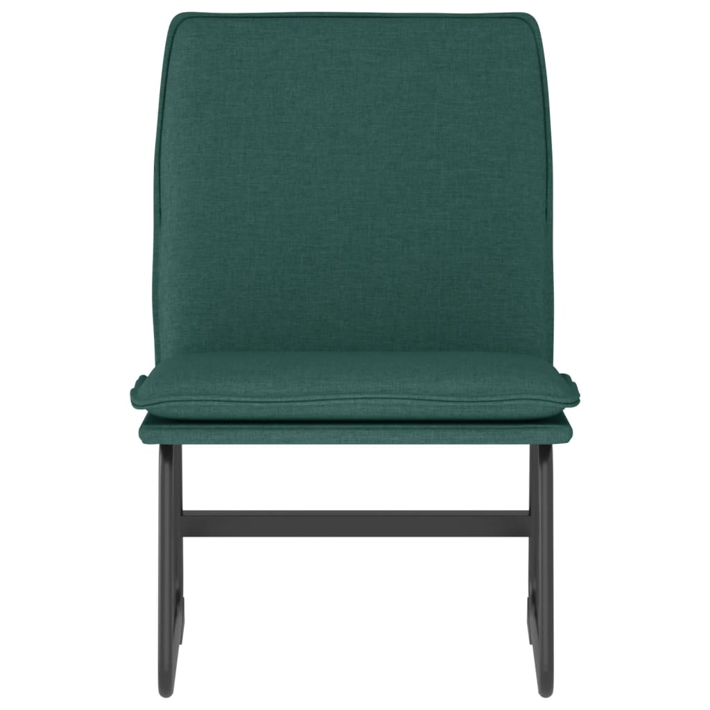 Lounge Chair Dark Green 52x75x76 cm Fabric