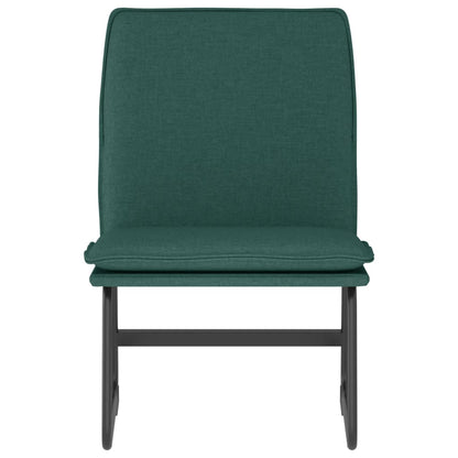Lounge Chair Dark Green 52x75x76 cm Fabric