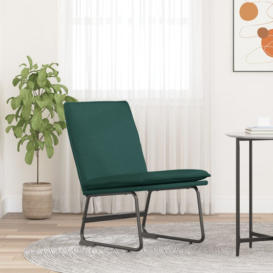 Lounge Chair Dark Green 52x75x76 cm Fabric