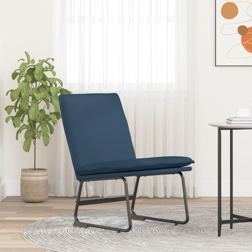 Lounge Chair Blue 52x75x76 cm Fabric