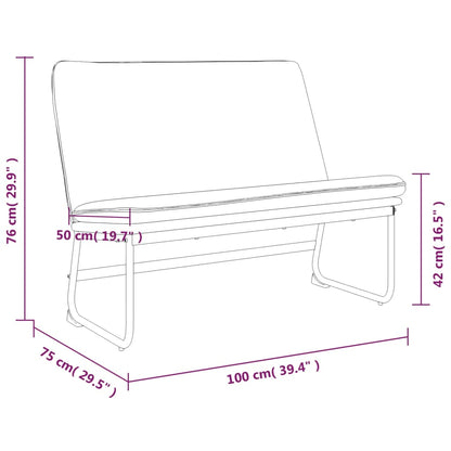 Bench Blue 100x75x76 cm Fabric