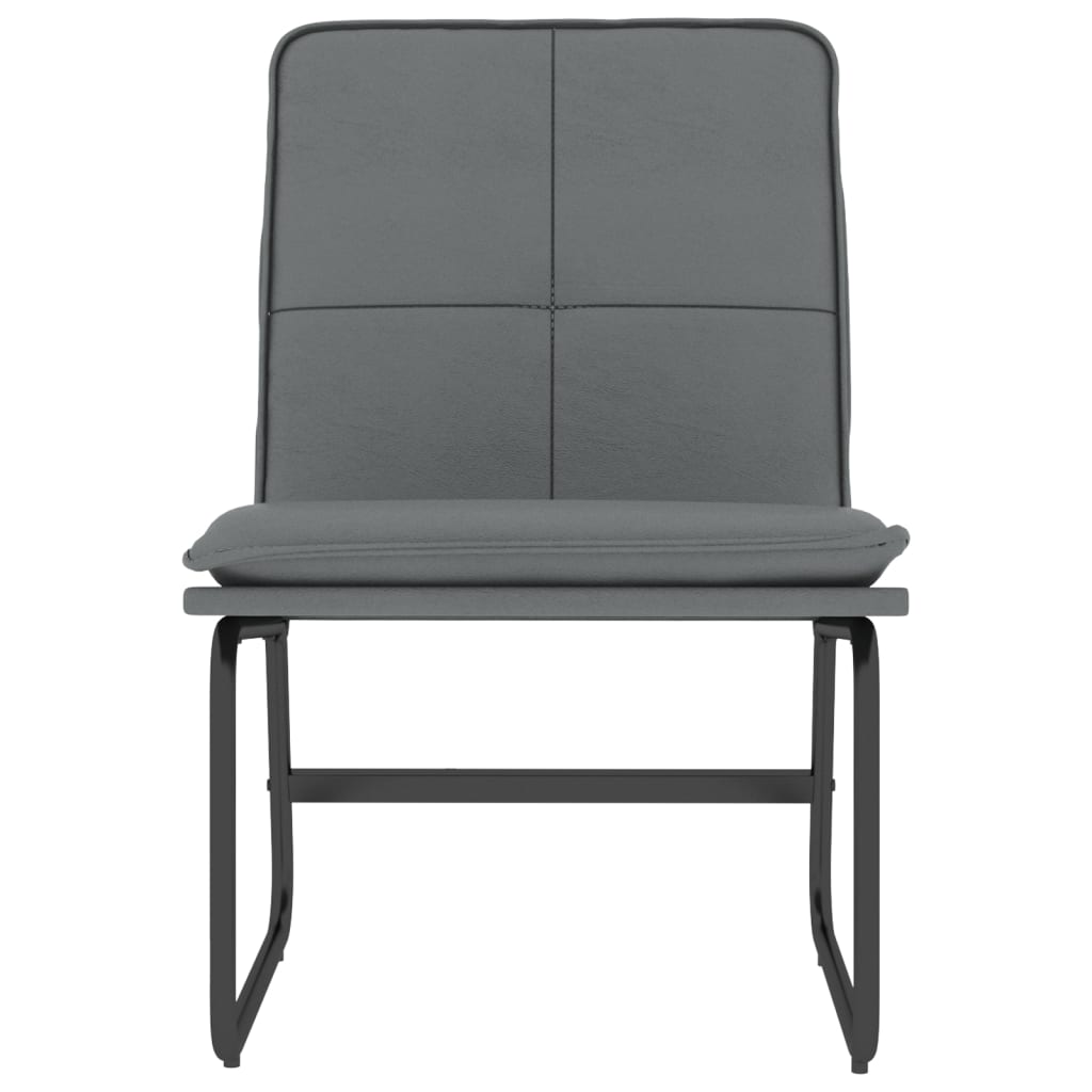 Lounge Chair Grey 54x75x76 cm Faux Leather