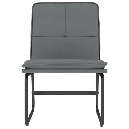 Lounge Chair Grey 54x75x76 cm Faux Leather