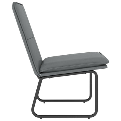 Lounge Chair Grey 54x75x76 cm Faux Leather