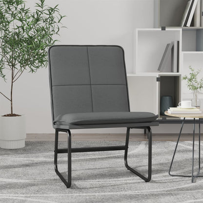 Lounge Chair Grey 54x75x76 cm Faux Leather