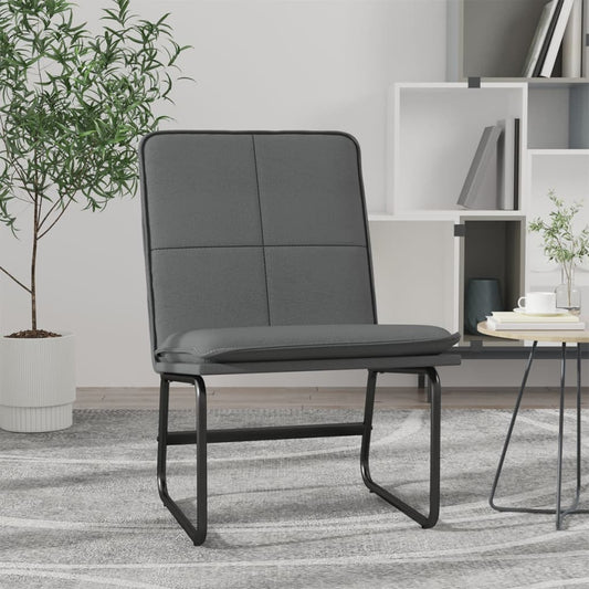 Lounge Chair Grey 54x75x76 cm Faux Leather
